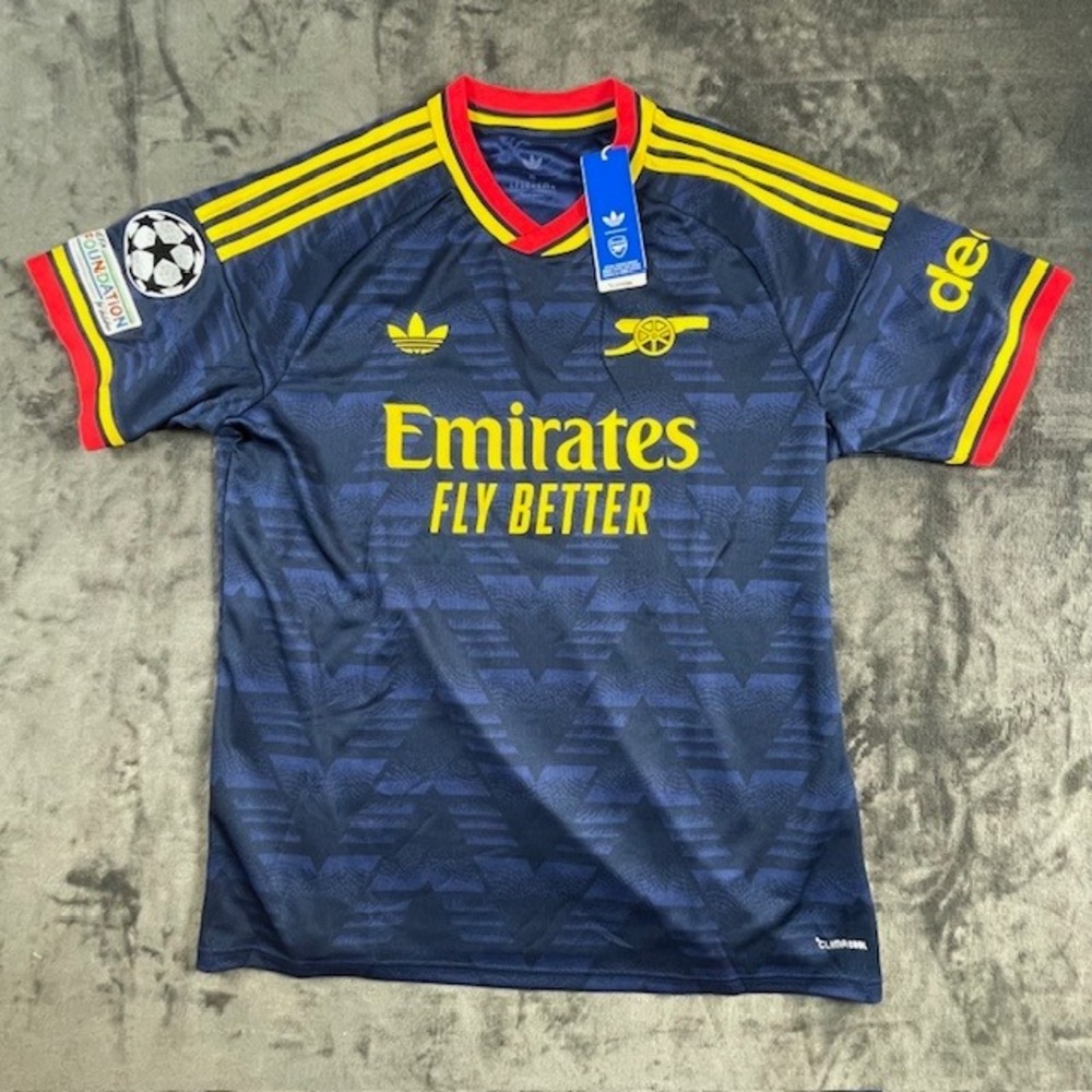 Adidas Arsenal 24/25 Away Jersey Saka 7 Navy Yellow XL JZ3160 New